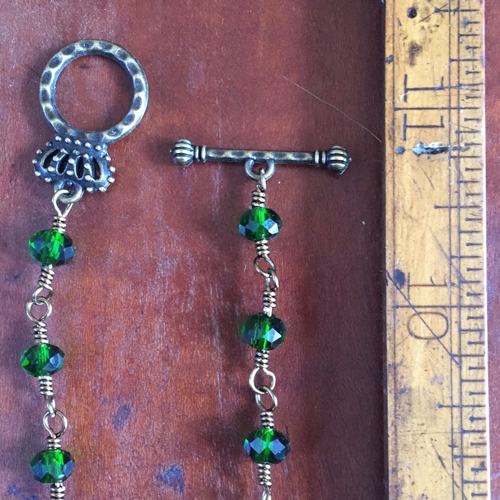 Absinthe Victorian empherma glass necklace - Picture 10 of 10